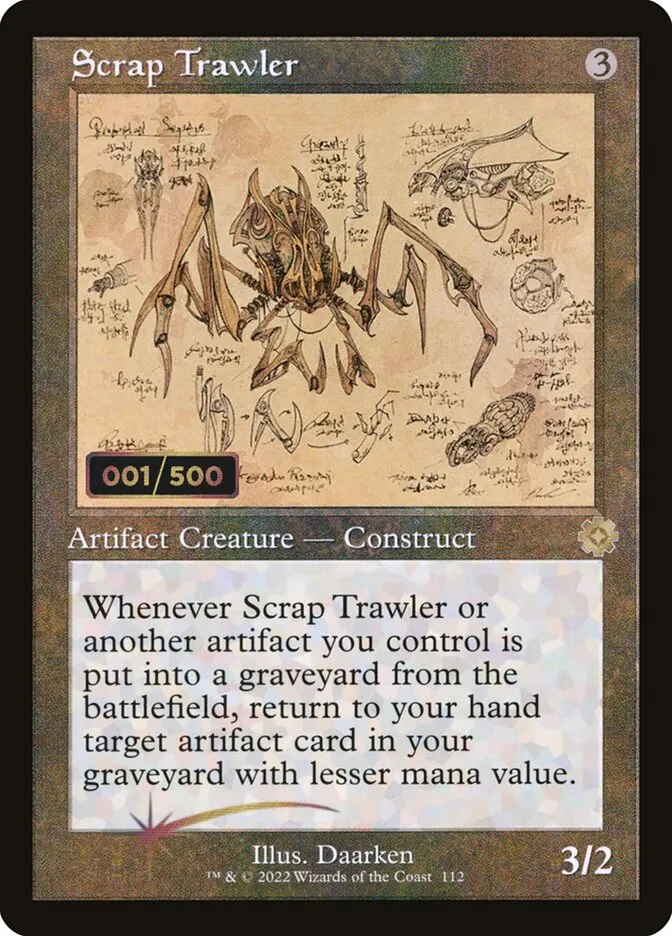 2022 The Brothers' War Retro Artifacts Scrap Trawler rare #112z rare card image