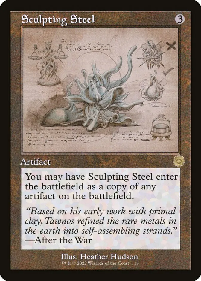 2022 The Brothers' War Retro Artifacts Sculpting Steel rare #113 rare card image
