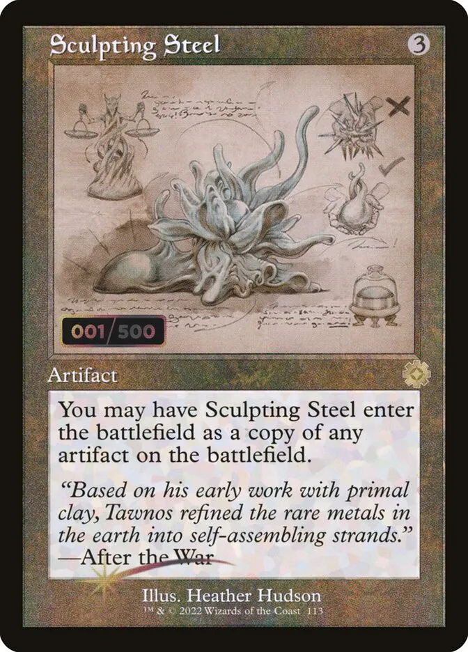 2022 The Brothers' War Retro Artifacts Sculpting Steel rare #113z rare card image