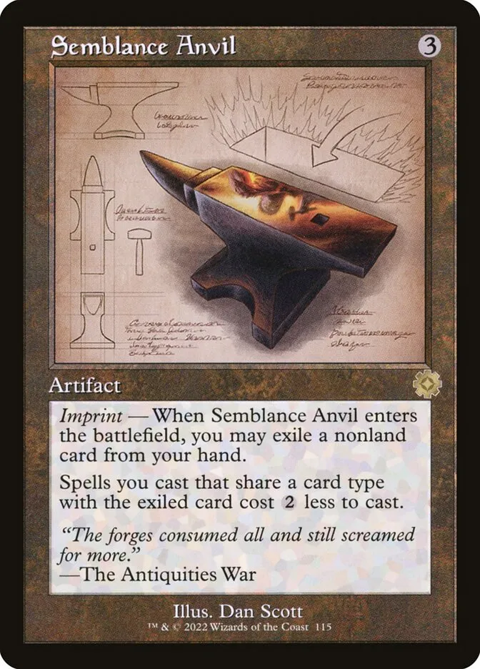2022 The Brothers' War Retro Artifacts Semblance Anvil rare #115 rare card image
