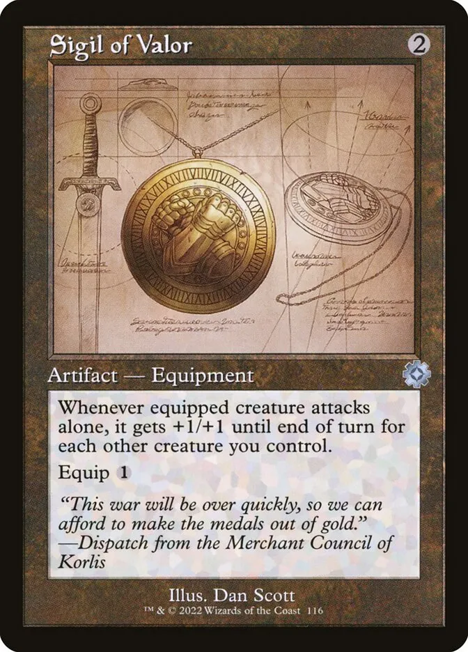 2022 The Brothers' War Retro Artifacts Sigil of Valor uncommon #116 uncommon card image