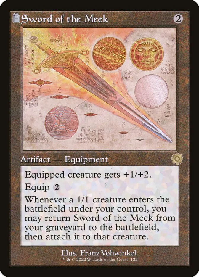 2022 The Brothers' War Retro Artifacts Sword of the Meek rare #122 rare card image