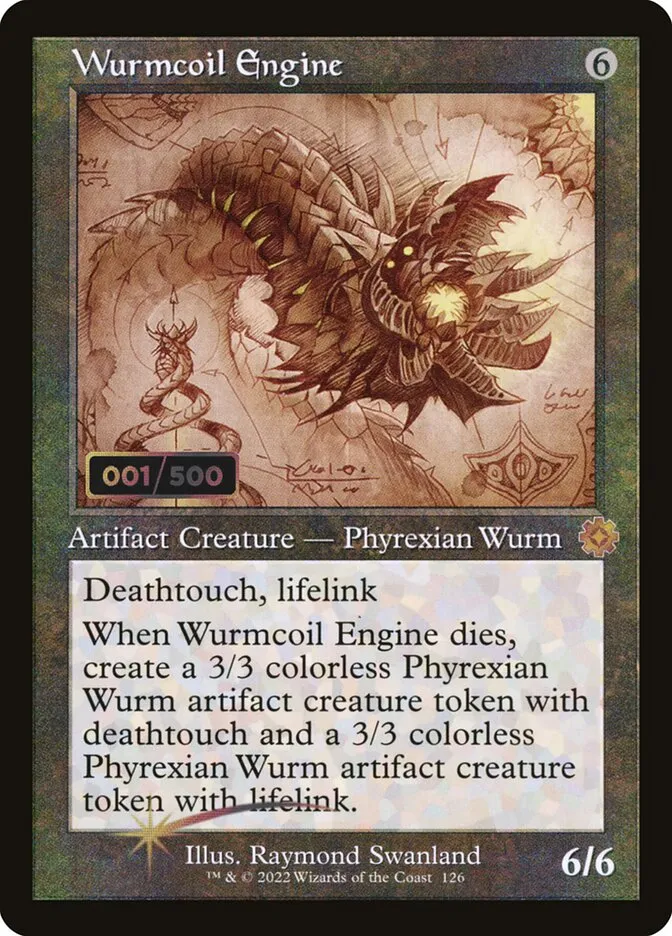 2022 The Brothers' War Retro Artifacts Wurmcoil Engine mythic #126z mythic card image