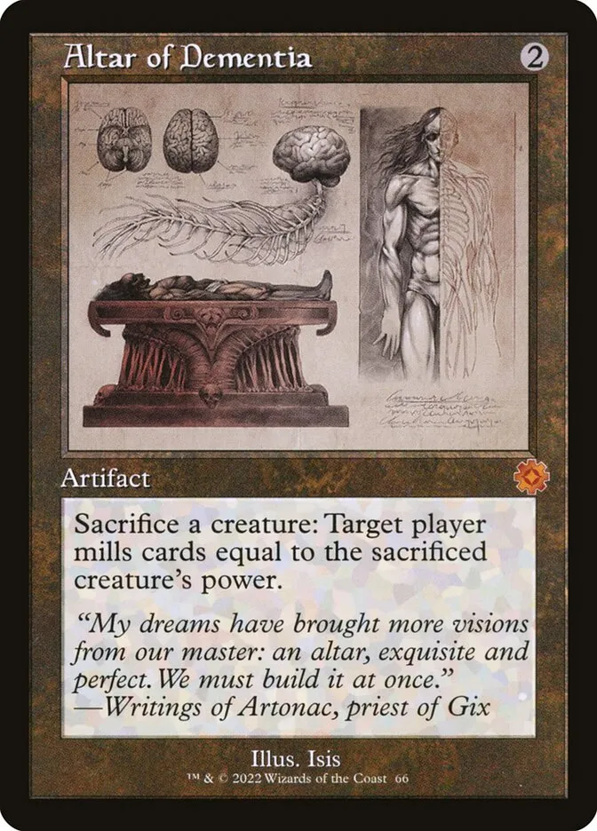 2022 The Brothers' War Retro Artifacts Altar of Dementia mythic #66 mythic card image