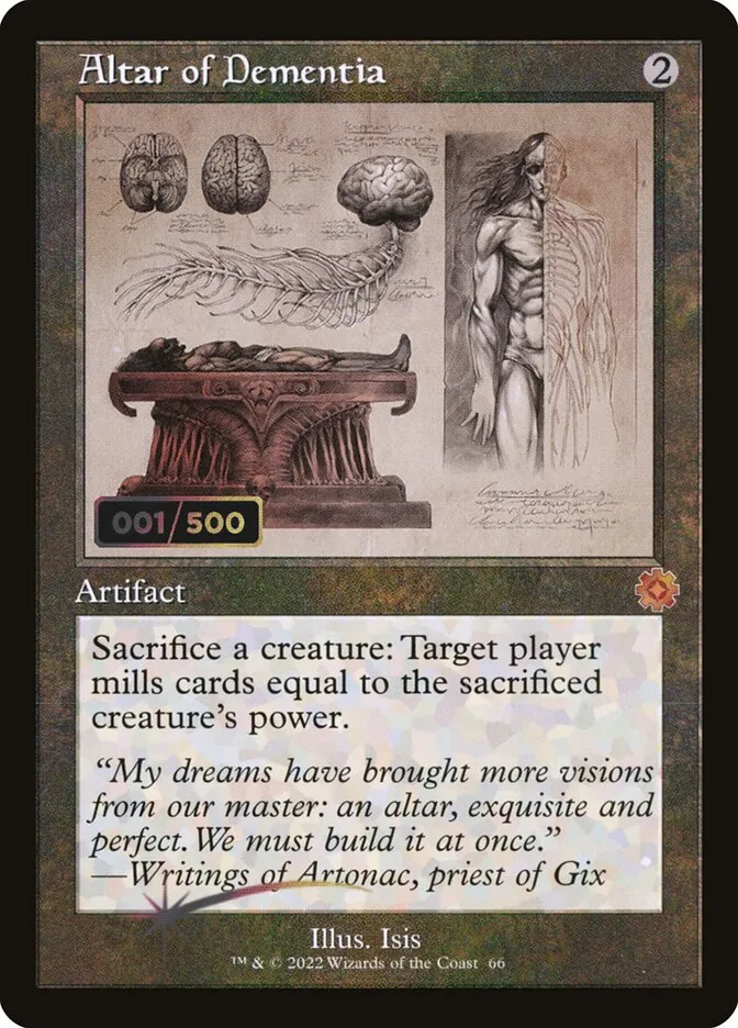 2022 The Brothers' War Retro Artifacts Altar of Dementia mythic #66z mythic card image
