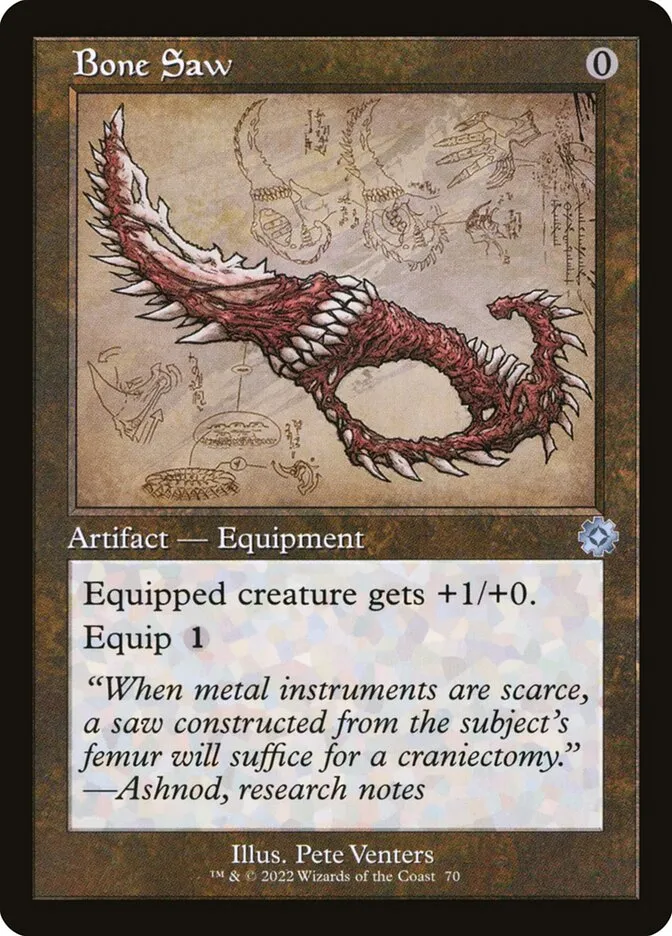 2022 The Brothers' War Retro Artifacts Bone Saw uncommon #70 uncommon card image
