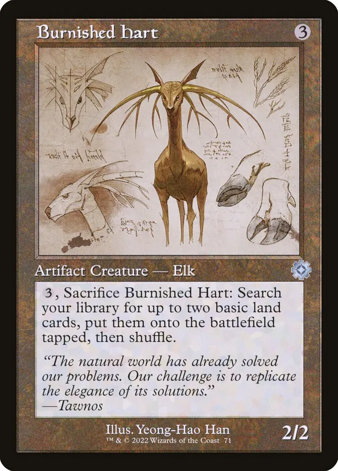 2022 The Brothers' War Retro Artifacts Burnished Hart uncommon #71 uncommon card image