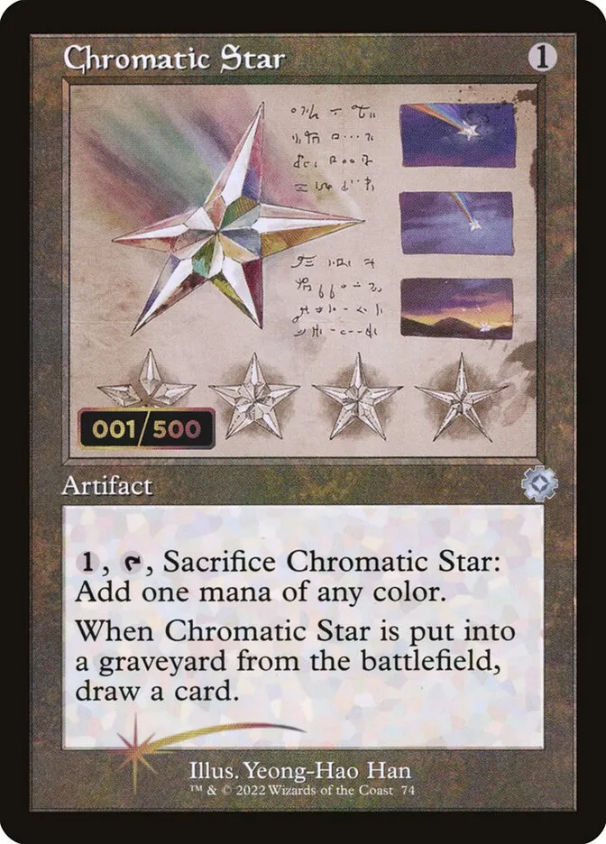 2022 The Brothers' War Retro Artifacts Chromatic Star #74z uncommon card image
