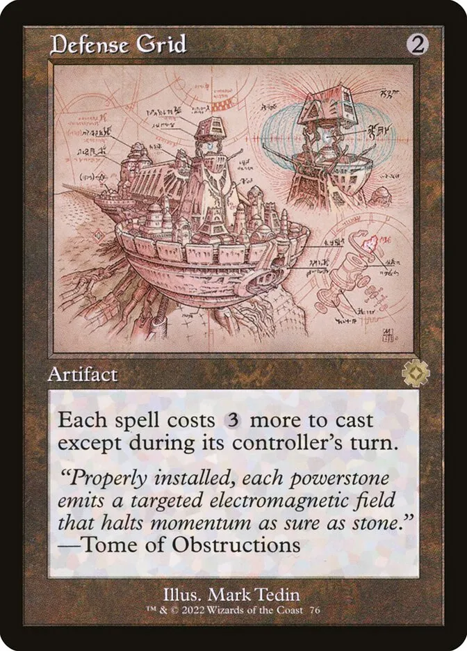2022 The Brothers' War Retro Artifacts Defense Grid #76 rare card image