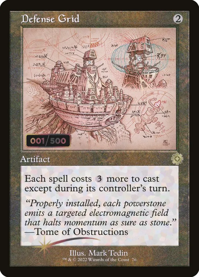2022 The Brothers' War Retro Artifacts Defense Grid #76z rare card image