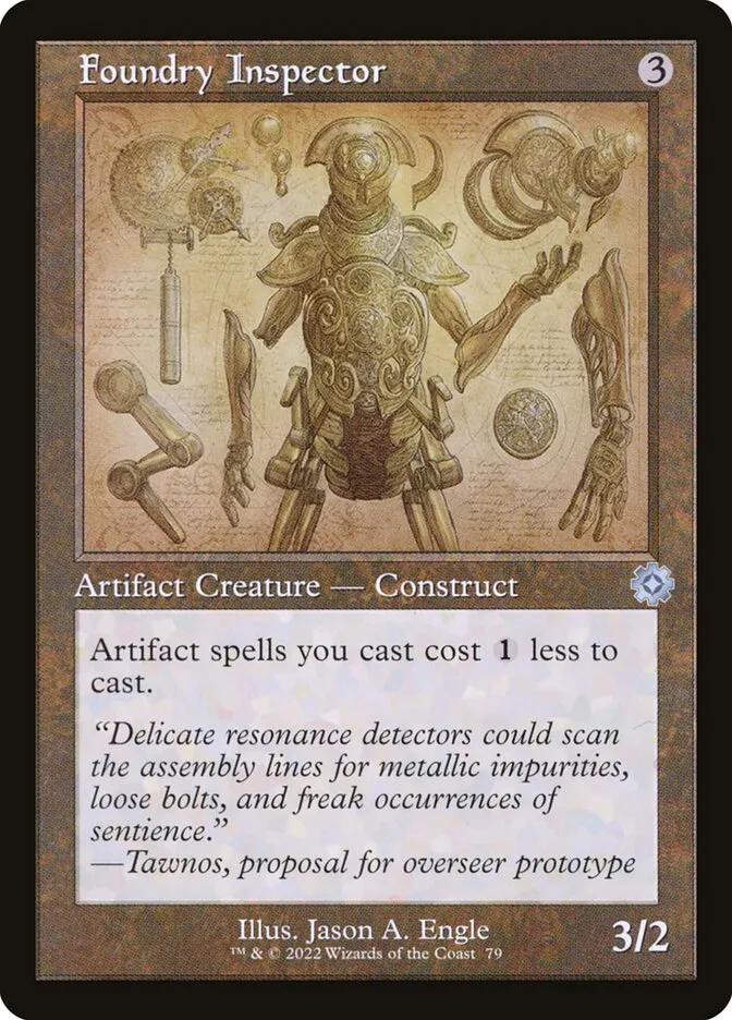 2022 The Brothers' War Retro Artifacts Foundry Inspector #79 uncommon card image