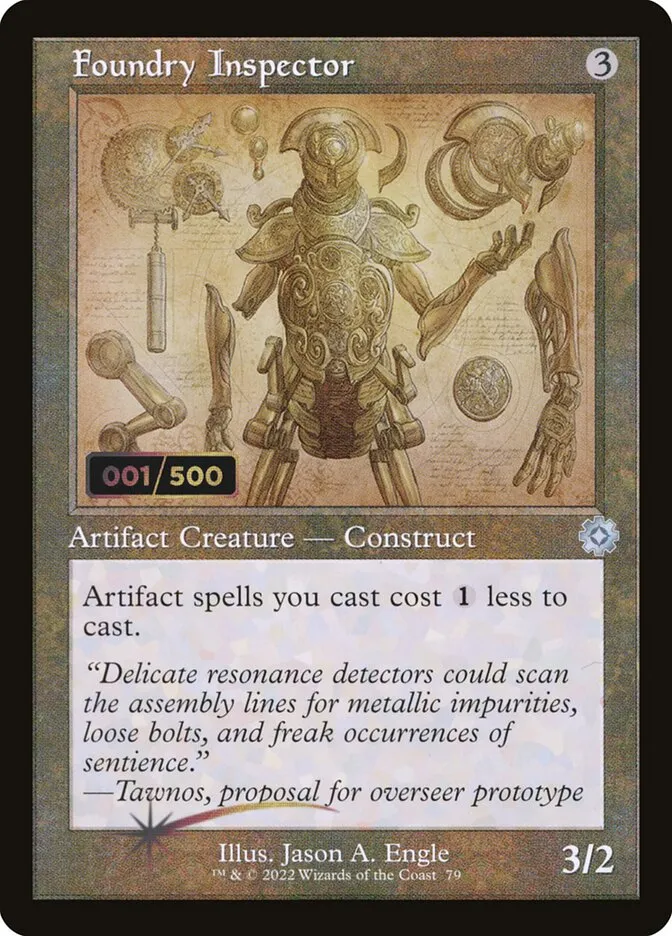 2022 The Brothers' War Retro Artifacts Foundry Inspector #79z uncommon card image