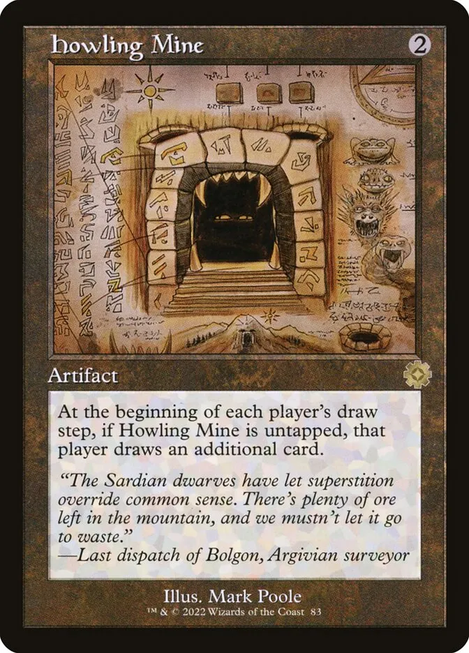 2022 The Brothers' War Retro Artifacts Howling Mine #83 rare card image