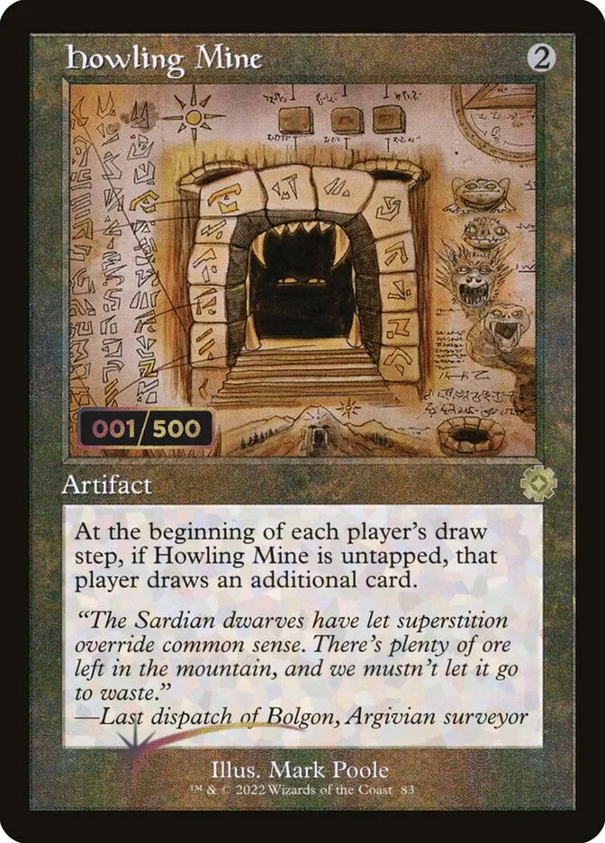 2022 The Brothers' War Retro Artifacts Howling Mine #83z rare card image