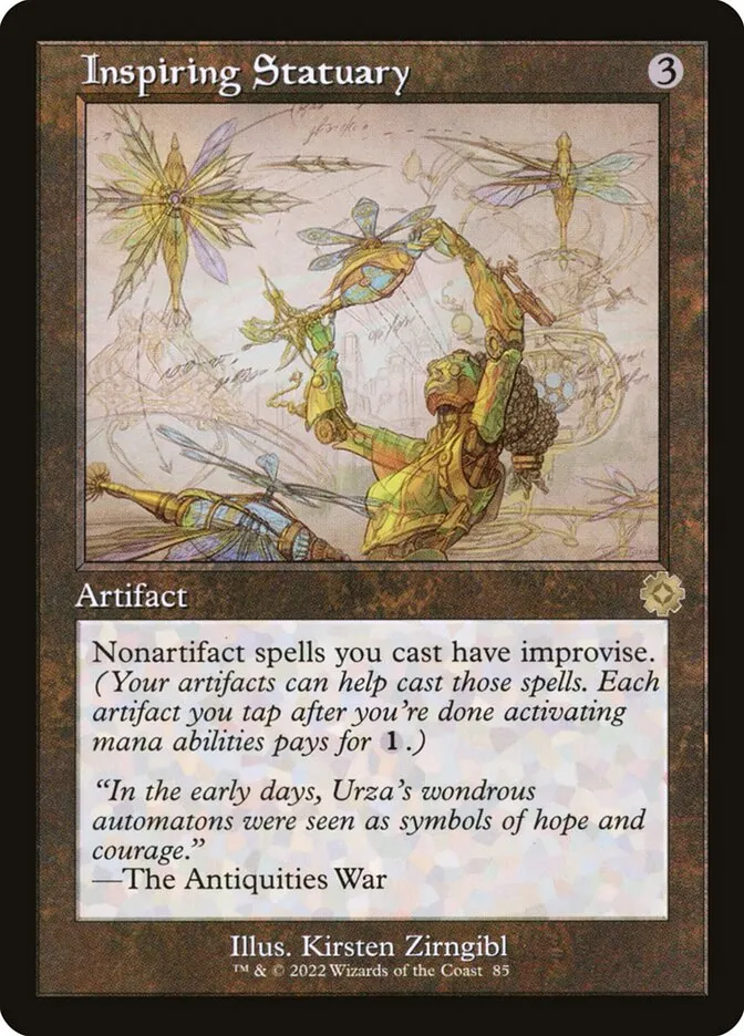 2022 The Brothers' War Retro Artifacts Inspiring Statuary #85 rare card image