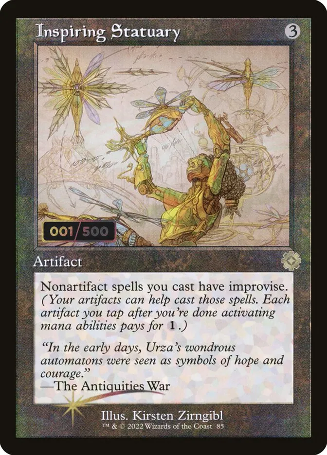 2022 The Brothers' War Retro Artifacts Inspiring Statuary #85z rare card image