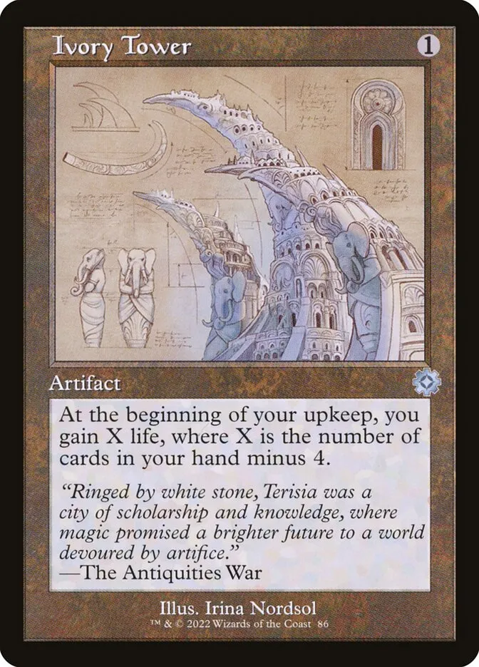 2022 The Brothers' War Retro Artifacts Ivory Tower #86 uncommon card image