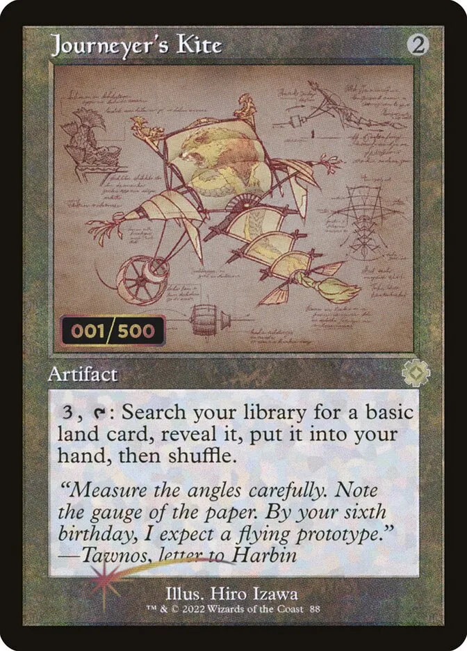 2022 The Brothers' War Retro Artifacts Journeyer's Kite #88z rare card image