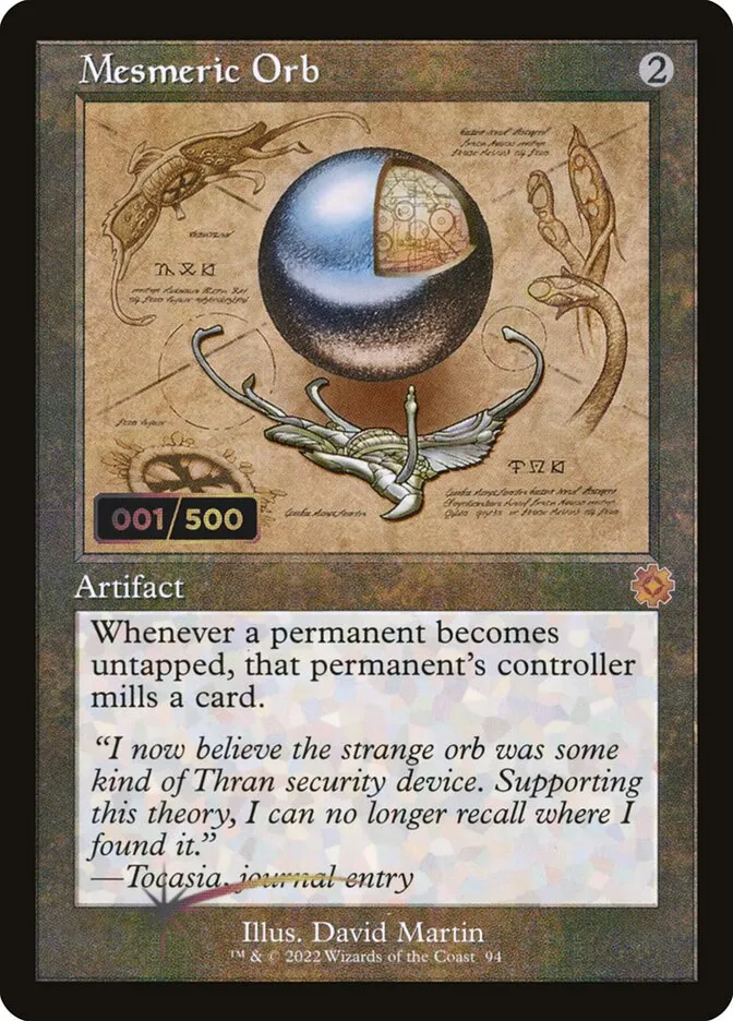 2022 The Brothers' War Retro Artifacts Mesmeric Orb #94z mythic card image