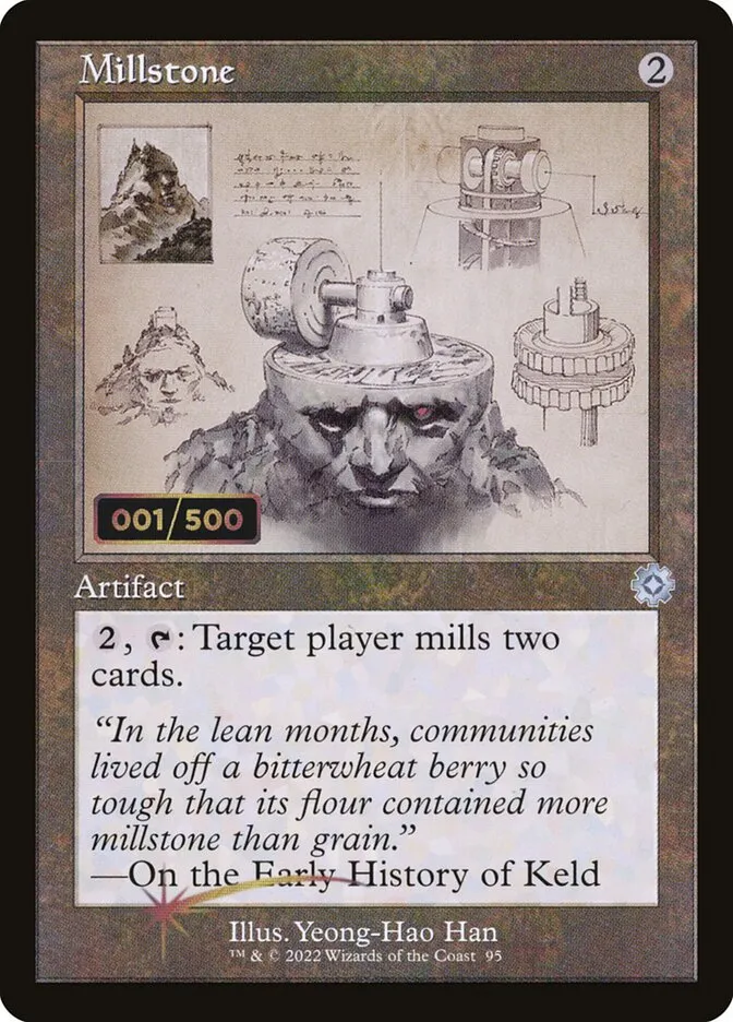 2022 The Brothers' War Retro Artifacts Millstone #95z uncommon card image