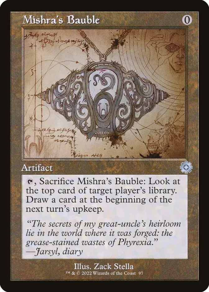 2022 The Brothers' War Retro Artifacts Mishra's Bauble #97 uncommon card image