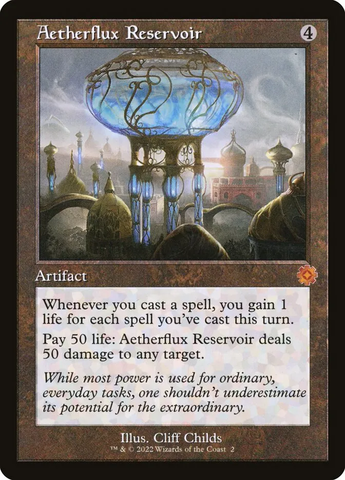 2022 The Brothers' War Retro Artifacts Aetherflux Reservoir mythic #2 mythic card image