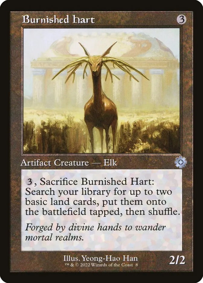 2022 The Brothers' War Retro Artifacts Burnished Hart uncommon #8 uncommon card image