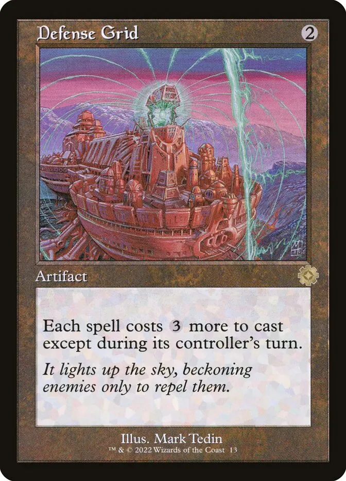 2022 The Brothers' War Retro Artifacts Defense Grid rare #13 rare card image