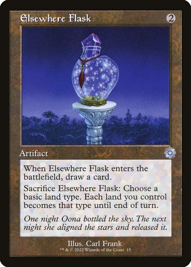 2022 The Brothers' War Retro Artifacts Elsewhere Flask uncommon #15 uncommon card image