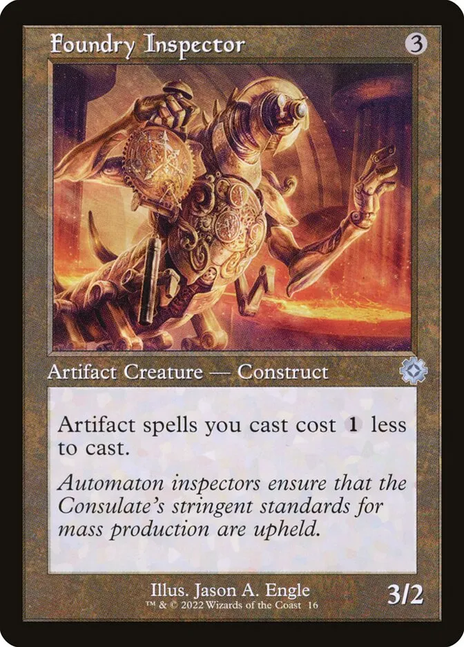 2022 The Brothers' War Retro Artifacts Foundry Inspector uncommon #16 uncommon card image