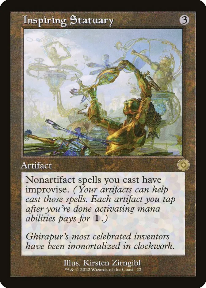 2022 The Brothers' War Retro Artifacts Inspiring Statuary rare #22 rare card image