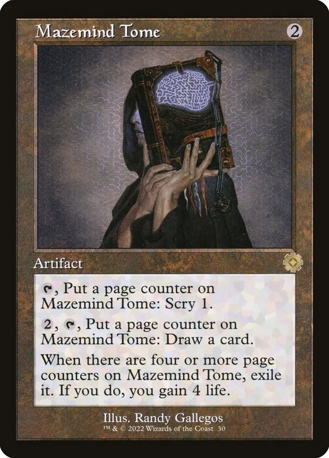 2022 The Brothers' War Retro Artifacts Mazemind Tome rare #30 rare card image