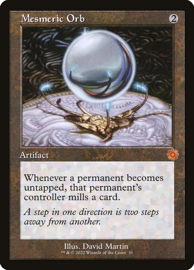 2022 The Brothers' War Retro Artifacts Mesmeric Orb mythic #31 mythic card image