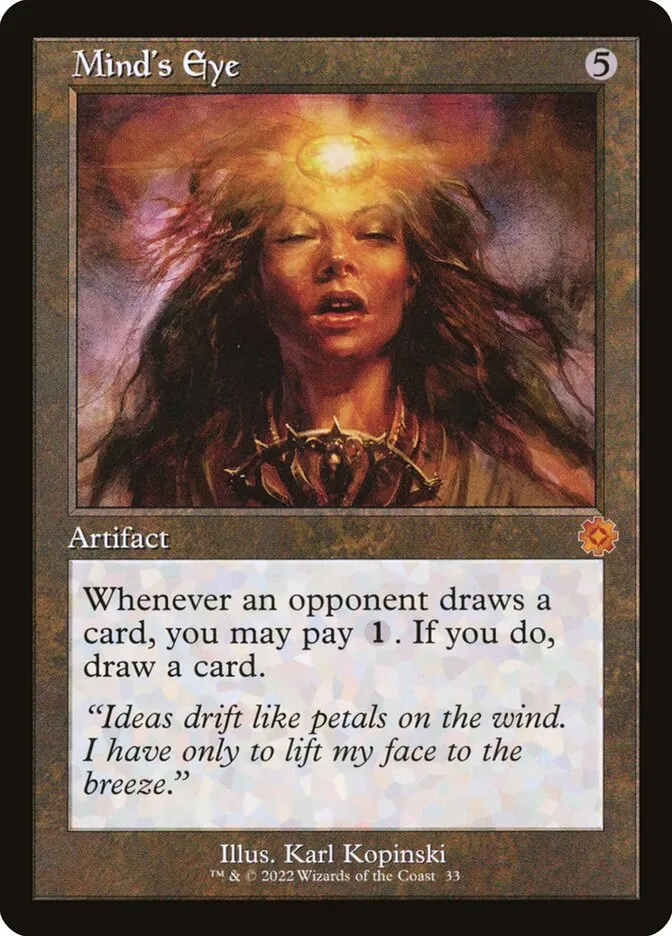 2022 The Brothers' War Retro Artifacts Mind's Eye mythic #33 mythic card image