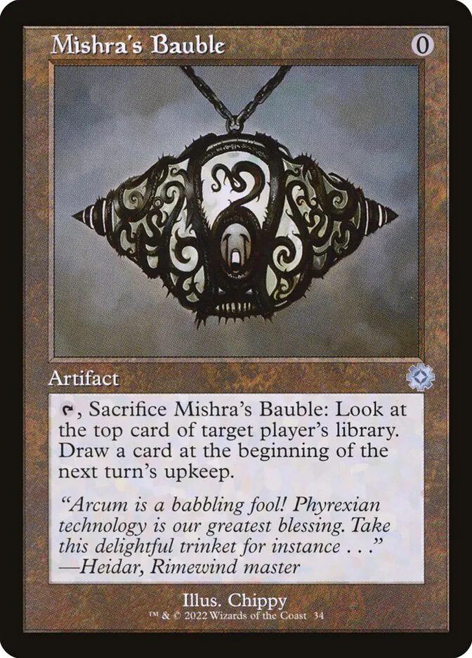 2022 The Brothers' War Retro Artifacts Mishra's Bauble uncommon #34 uncommon card image