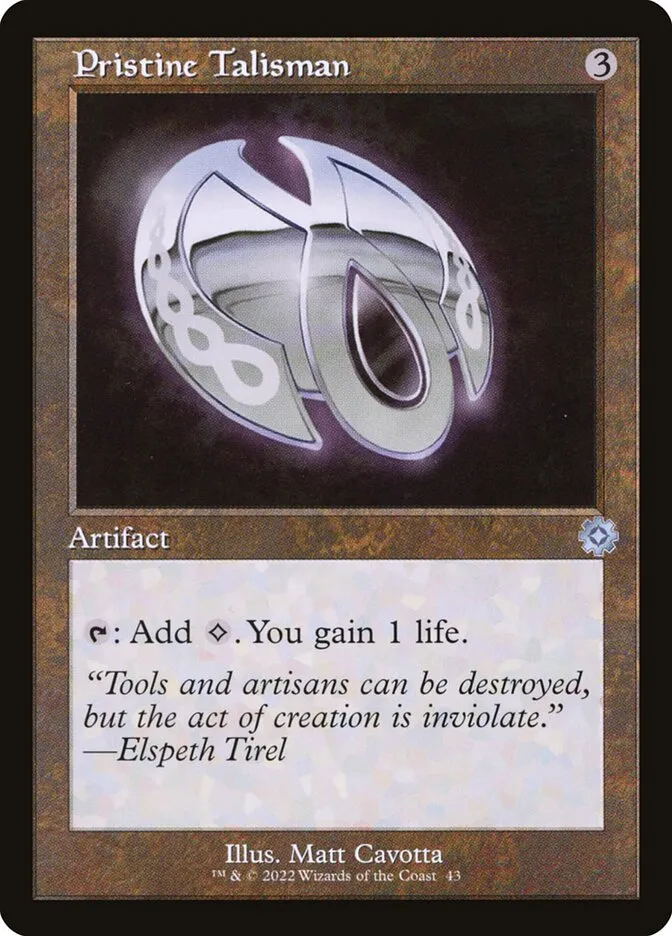 2022 The Brothers' War Retro Artifacts Pristine Talisman uncommon #43 uncommon card image