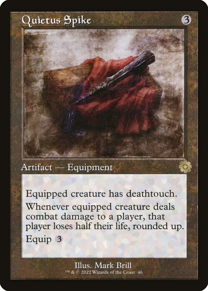 2022 The Brothers' War Retro Artifacts Quietus Spike rare #46 rare card image