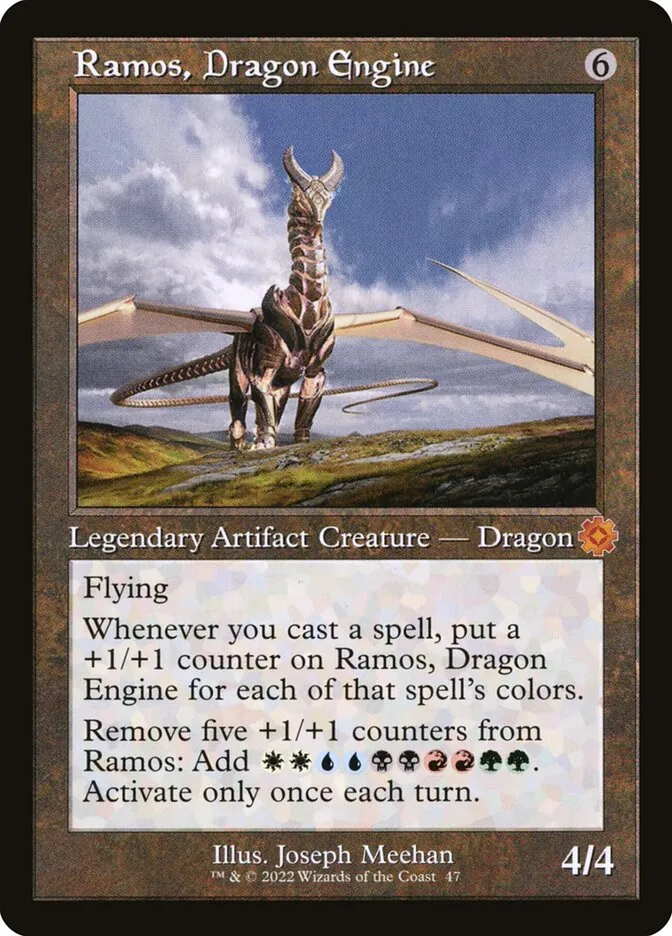 2022 The Brothers' War Retro Artifacts Ramos, Dragon Engine mythic #47 mythic card image