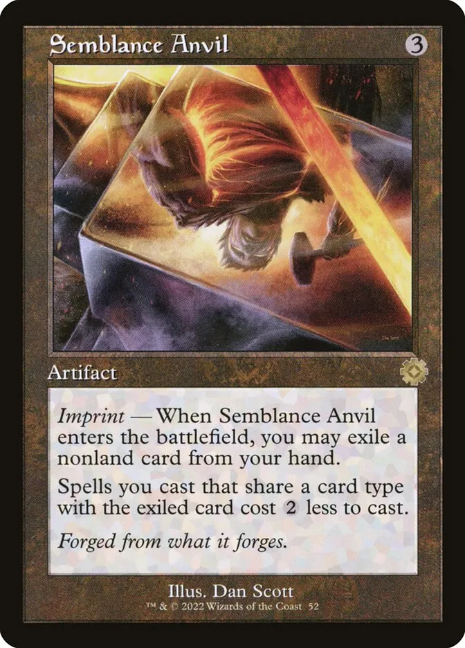 2022 The Brothers' War Retro Artifacts Semblance Anvil rare #52 rare card image