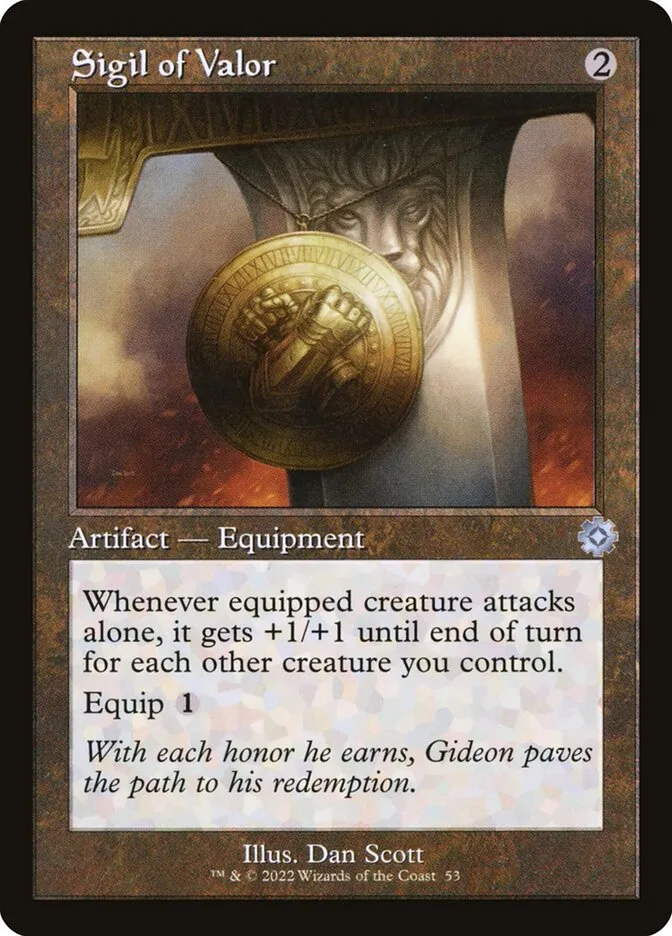 2022 The Brothers' War Retro Artifacts Sigil of Valor uncommon #53 uncommon card image