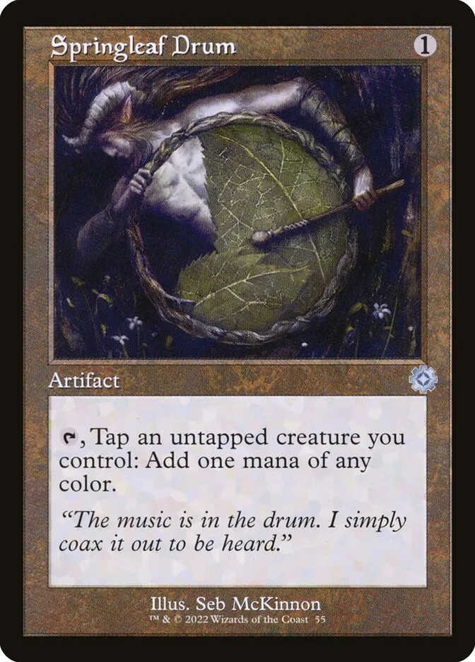 2022 The Brothers' War Retro Artifacts Springleaf Drum uncommon #55 uncommon card image