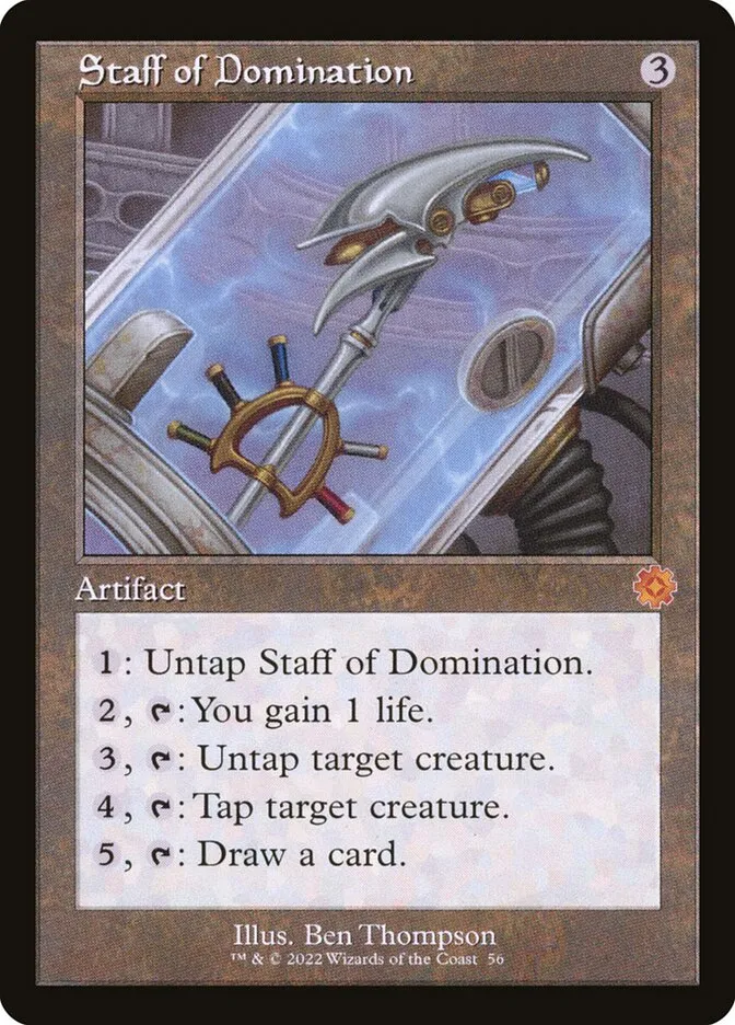 2022 The Brothers' War Retro Artifacts Staff of Domination mythic #56 mythic card image