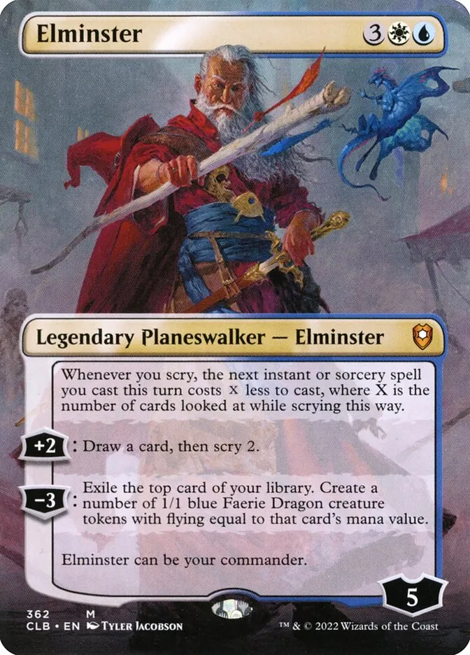 2022 Commander Legends: Battle for Baldur's Gate Elminster #362 mythic card image