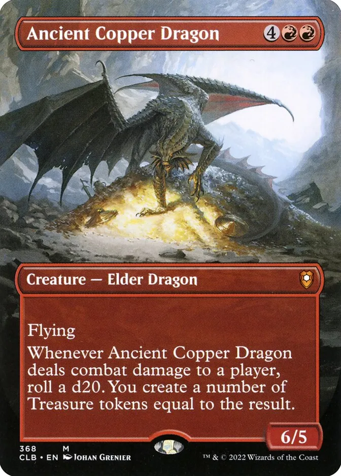 2022 Commander Legends: Battle for Baldur's Gate Ancient Copper Dragon #368 mythic card image