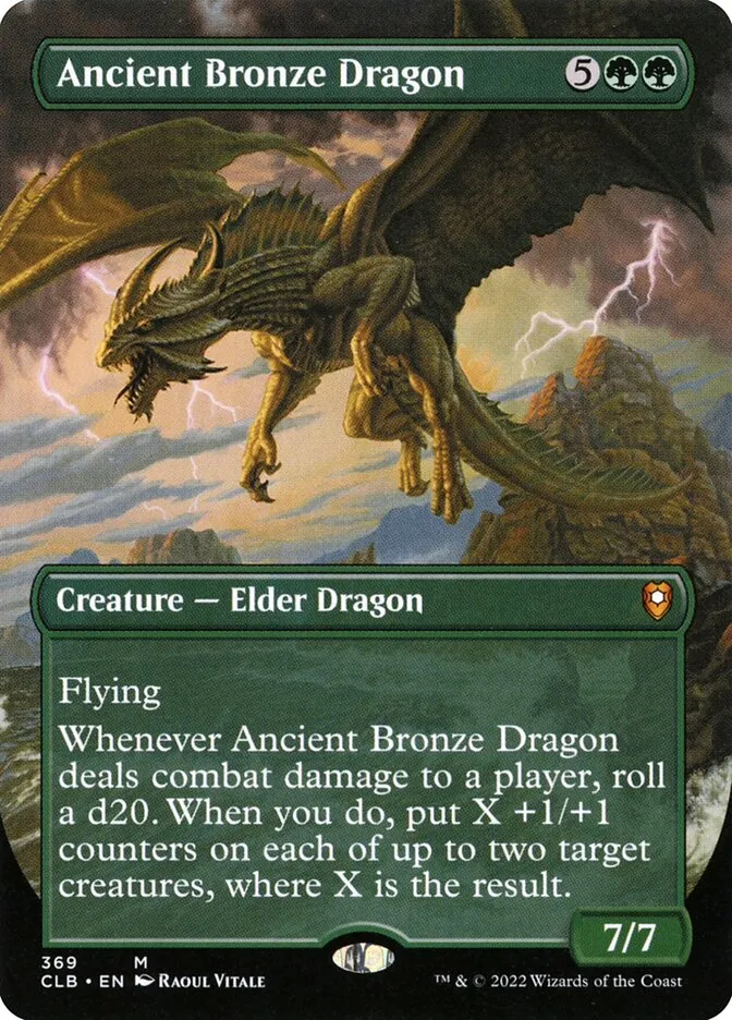 2022 Commander Legends: Battle for Baldur's Gate Ancient Bronze Dragon #369 mythic card image