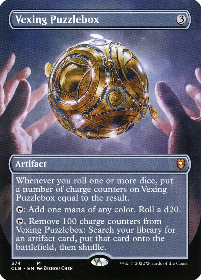 2022 Commander Legends: Battle for Baldur's Gate Vexing Puzzlebox #374 mythic card image