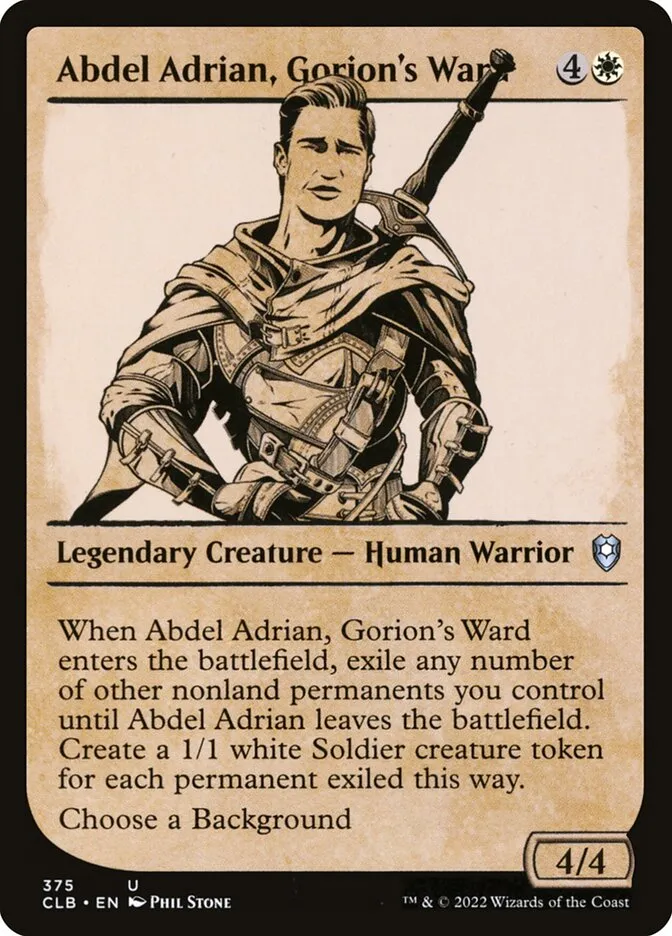 2022 Commander Legends: Battle for Baldur's Gate Abdel Adrian, Gorion's Ward #375 uncommon card image