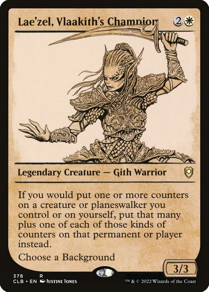 2022 Commander Legends: Battle for Baldur's Gate Lae'zel, Vlaakith's Champion #378 rare card image