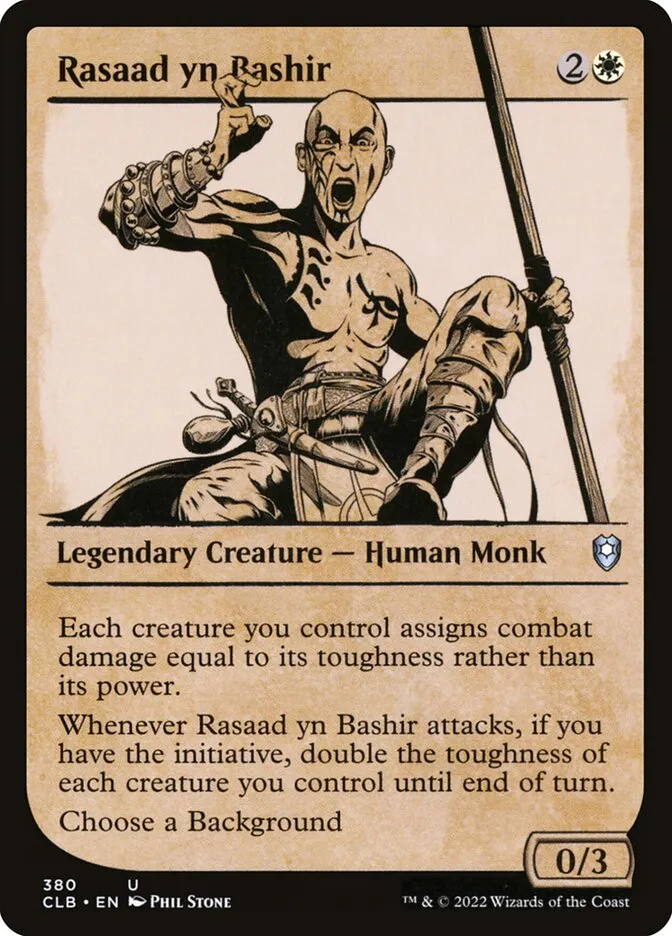 2022 Commander Legends: Battle for Baldur's Gate Rasaad yn Bashir #380 uncommon card image