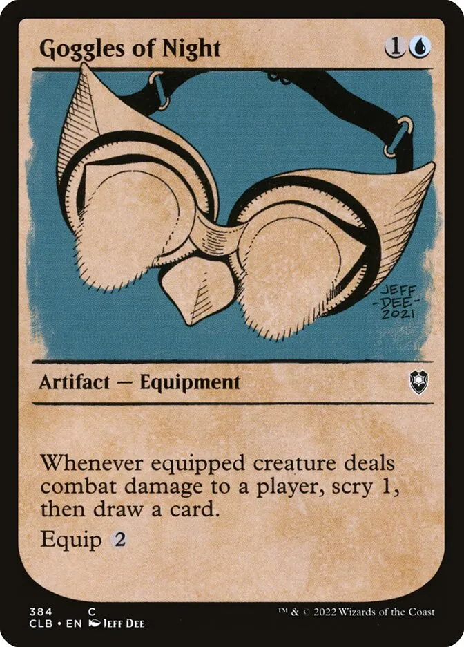 2022 Commander Legends: Battle for Baldur's Gate Goggles of Night #384 common card image
